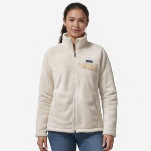 Patagonia Women's Ivory Re-Tool Full Zip Polartec Fleece Jacket Size M